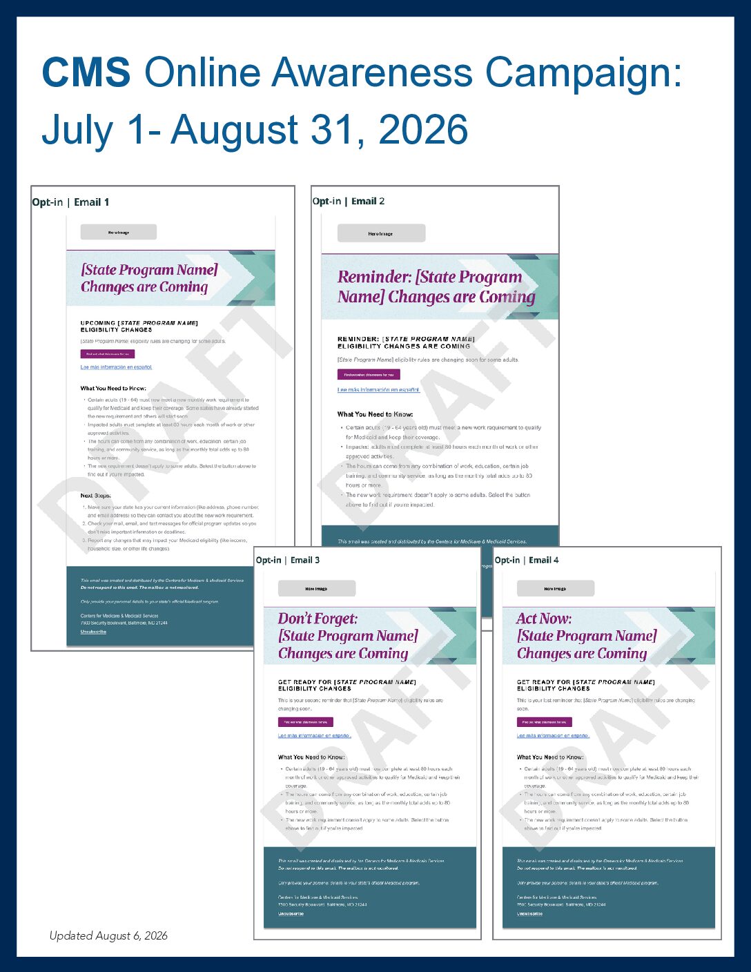 Medicaid Changes: CMS Outreach Examples