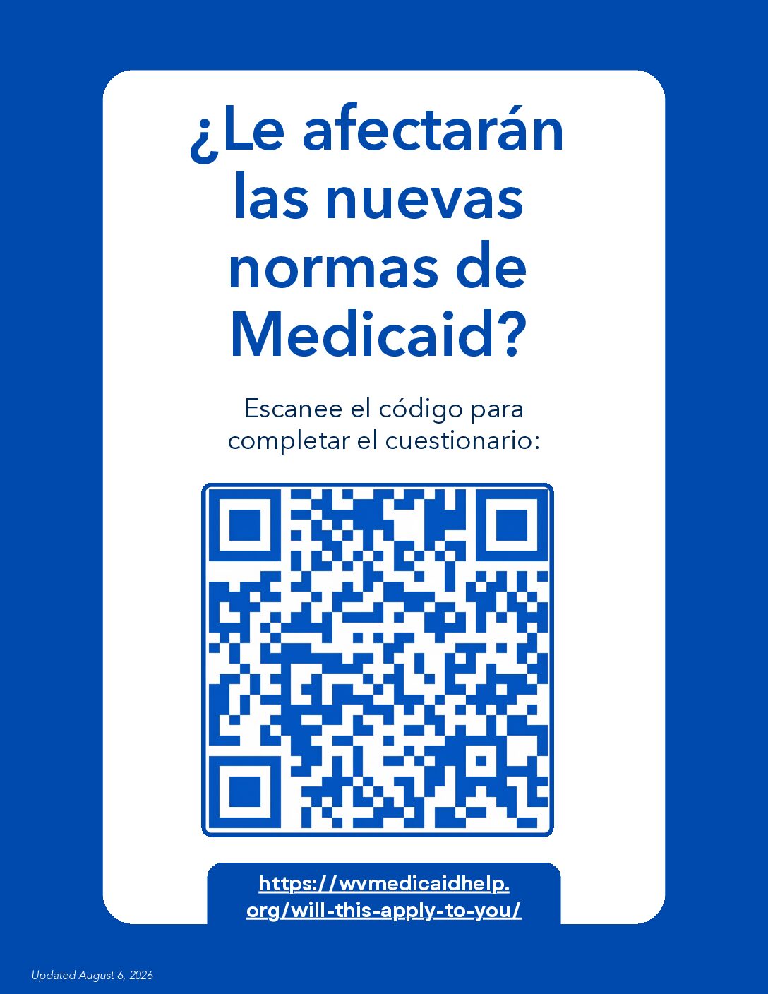 Medicaid Changes: Screening Code Flyer - Español